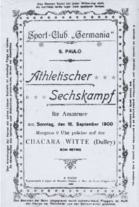 Programa do Hexatlo Atlético no primeiro aniversário do Clube, 1900